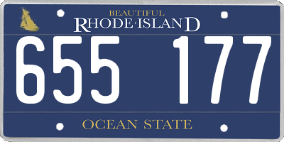 RI license plate 655177