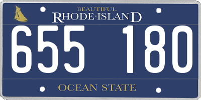 RI license plate 655180