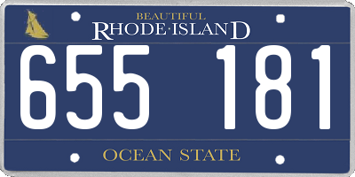 RI license plate 655181