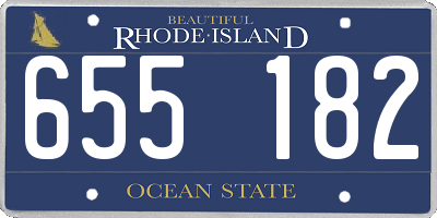 RI license plate 655182