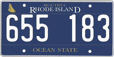 RI license plate 655183