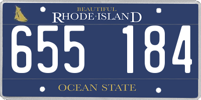 RI license plate 655184