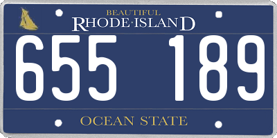 RI license plate 655189