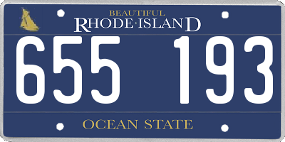 RI license plate 655193