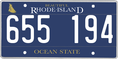 RI license plate 655194