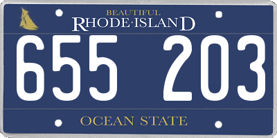RI license plate 655203