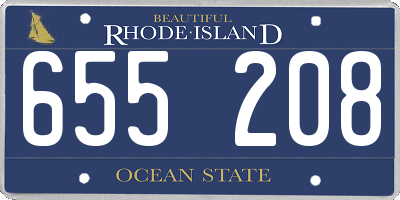 RI license plate 655208