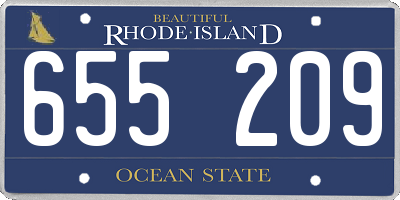RI license plate 655209