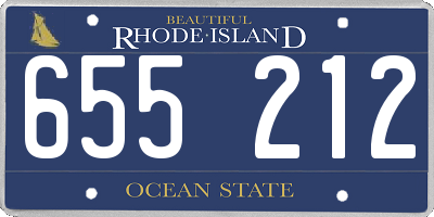 RI license plate 655212