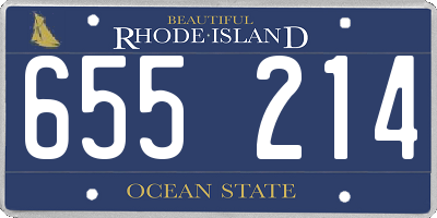 RI license plate 655214