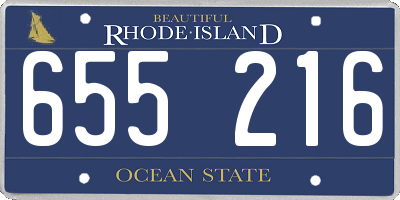 RI license plate 655216