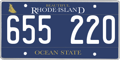 RI license plate 655220