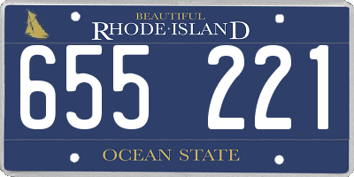 RI license plate 655221