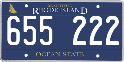 RI license plate 655222