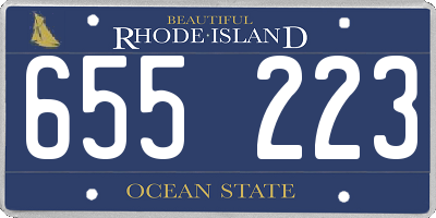 RI license plate 655223
