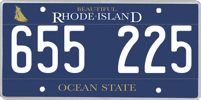 RI license plate 655225