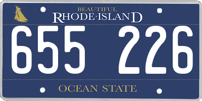 RI license plate 655226