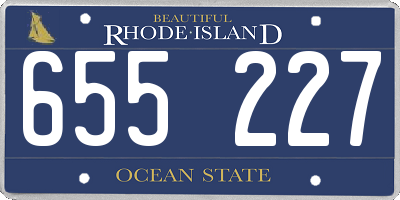 RI license plate 655227