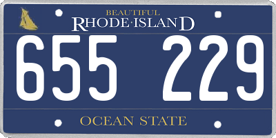 RI license plate 655229