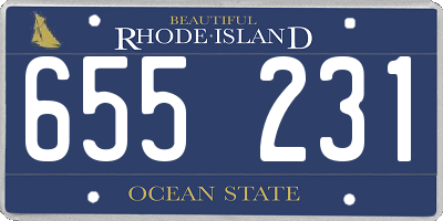 RI license plate 655231