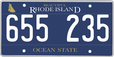 RI license plate 655235