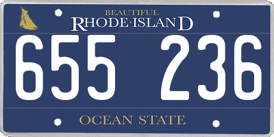RI license plate 655236