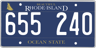 RI license plate 655240