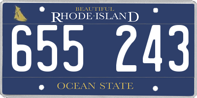 RI license plate 655243