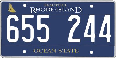RI license plate 655244