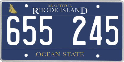 RI license plate 655245