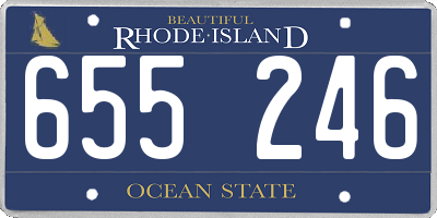 RI license plate 655246