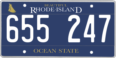 RI license plate 655247
