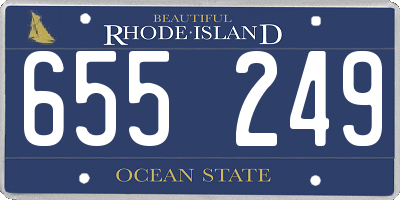 RI license plate 655249