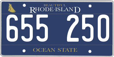 RI license plate 655250