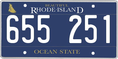 RI license plate 655251