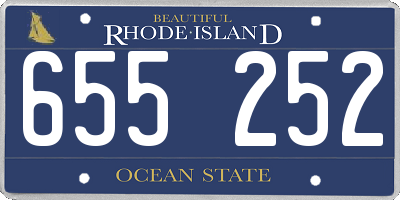 RI license plate 655252