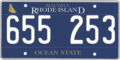 RI license plate 655253
