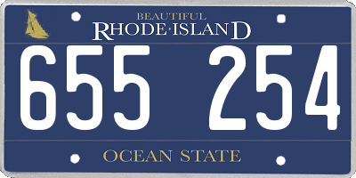 RI license plate 655254