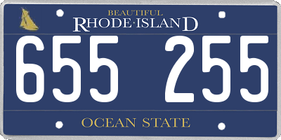 RI license plate 655255