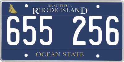 RI license plate 655256