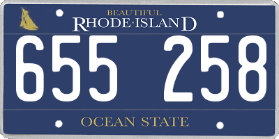 RI license plate 655258