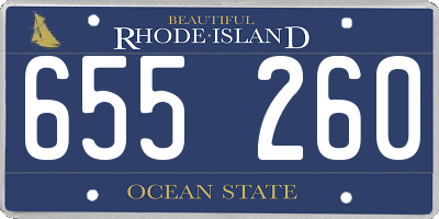 RI license plate 655260