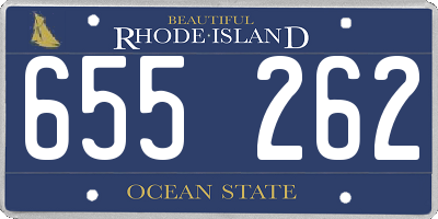 RI license plate 655262