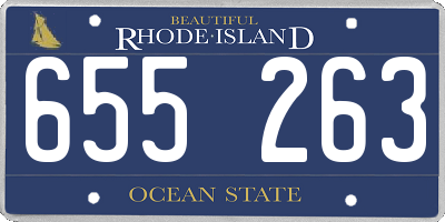 RI license plate 655263