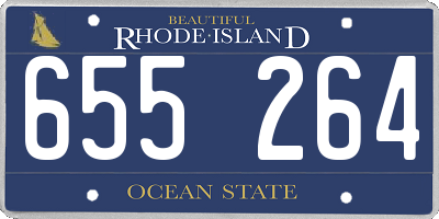 RI license plate 655264