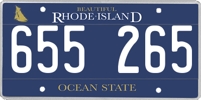 RI license plate 655265