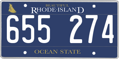 RI license plate 655274