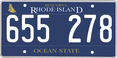RI license plate 655278