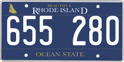 RI license plate 655280