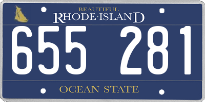 RI license plate 655281